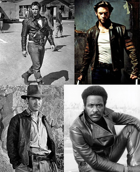 There are different jackets for different kinds of heroes. Start with the classic motorcycle jacket, as seen on Brando from The Wild One